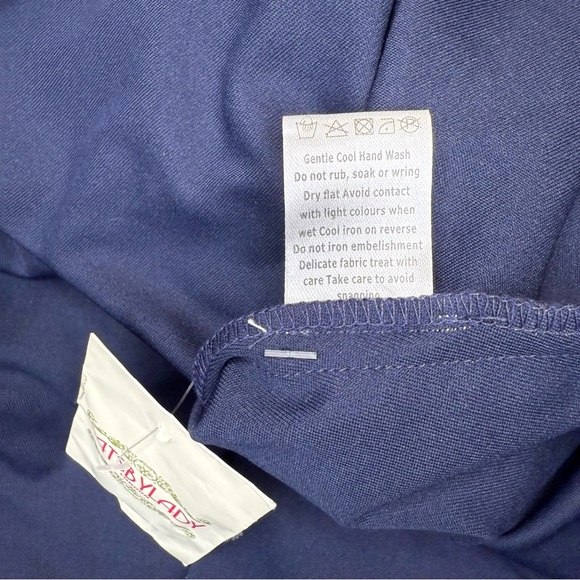 Gatsbylady Navy Beaded Maxi Dress Sz 18 - Picture 10 of 10